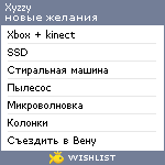 My Wishlist - xyzzy