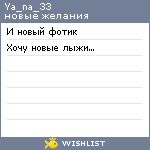 My Wishlist - ya_na_33