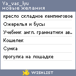 My Wishlist - ya_vas_lyu