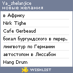 My Wishlist - ya_zhelanjice