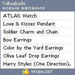 My Wishlist - yabaabadu