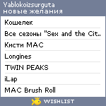 My Wishlist - yablokoizsurguta