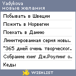 My Wishlist - yadykova