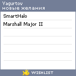 My Wishlist - yagurtov