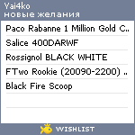 My Wishlist - yai4ko