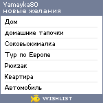 My Wishlist - yamayka80