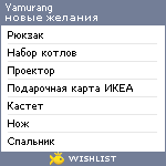 My Wishlist - yamurang