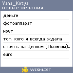 My Wishlist - yana_kotova