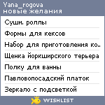 My Wishlist - yana_rogovaya