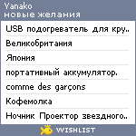 My Wishlist - yanako
