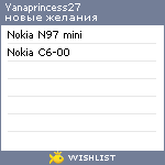 My Wishlist - yanaprincess27