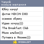 My Wishlist - yanycik