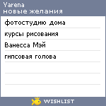 My Wishlist - yarena