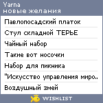 My Wishlist - yarna