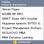 My Wishlist - yeleleo