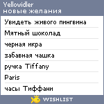 My Wishlist - yellowidler