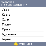 My Wishlist - yesnoyes