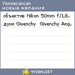 My Wishlist - yeswecancan