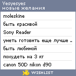 My Wishlist - yesyesyes