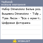 My Wishlist - yezhonok