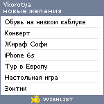 My Wishlist - ykorotya