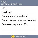 My Wishlist - ykud
