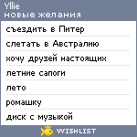 My Wishlist - yllie