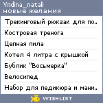 My Wishlist - yndina_natali