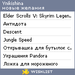 My Wishlist - ynikishina