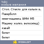 My Wishlist - yohj