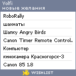 My Wishlist - yolfi