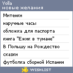 My Wishlist - yolla