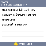 My Wishlist - yomii