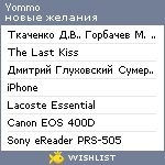 My Wishlist - yommo