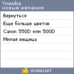 My Wishlist - youuulya