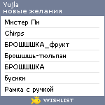 My Wishlist - yujla