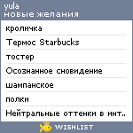 My Wishlist - yula13131