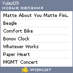 My Wishlist - yulez09