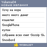 My Wishlist - yulianna04