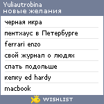 My Wishlist - yuliautrobina