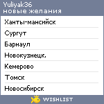 My Wishlist - yuliyak36