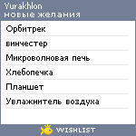 My Wishlist - yurakhlon