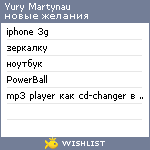 My Wishlist - yurymartynau