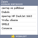 My Wishlist - zaiatz