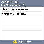 My Wishlist - zaitik198206