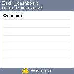 My Wishlist - zakki_dashboard