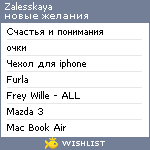 My Wishlist - zalesskaya