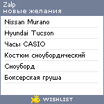 My Wishlist - zalp