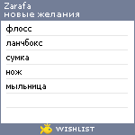 My Wishlist - zarafa