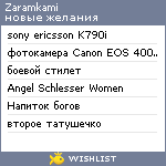 My Wishlist - zaramkami